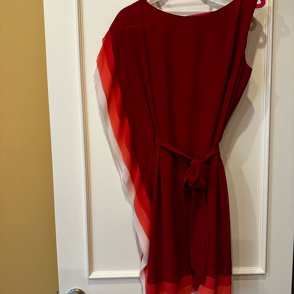Vince Camuto Asymmetrical Red Dress